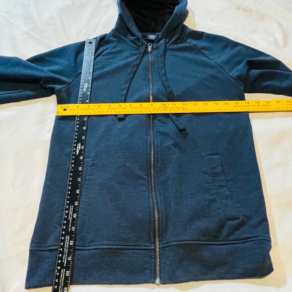 George Mens Hoodie Jacket S 34-36 Navy Blue Cotton Blend Zip-Up - Picture 5 of 7